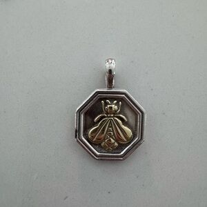 Slane &Slane 18k yellow Gold and Silver Bee Pendant.